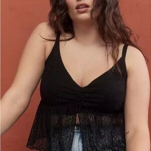 Torrid Black Lace Tank Top